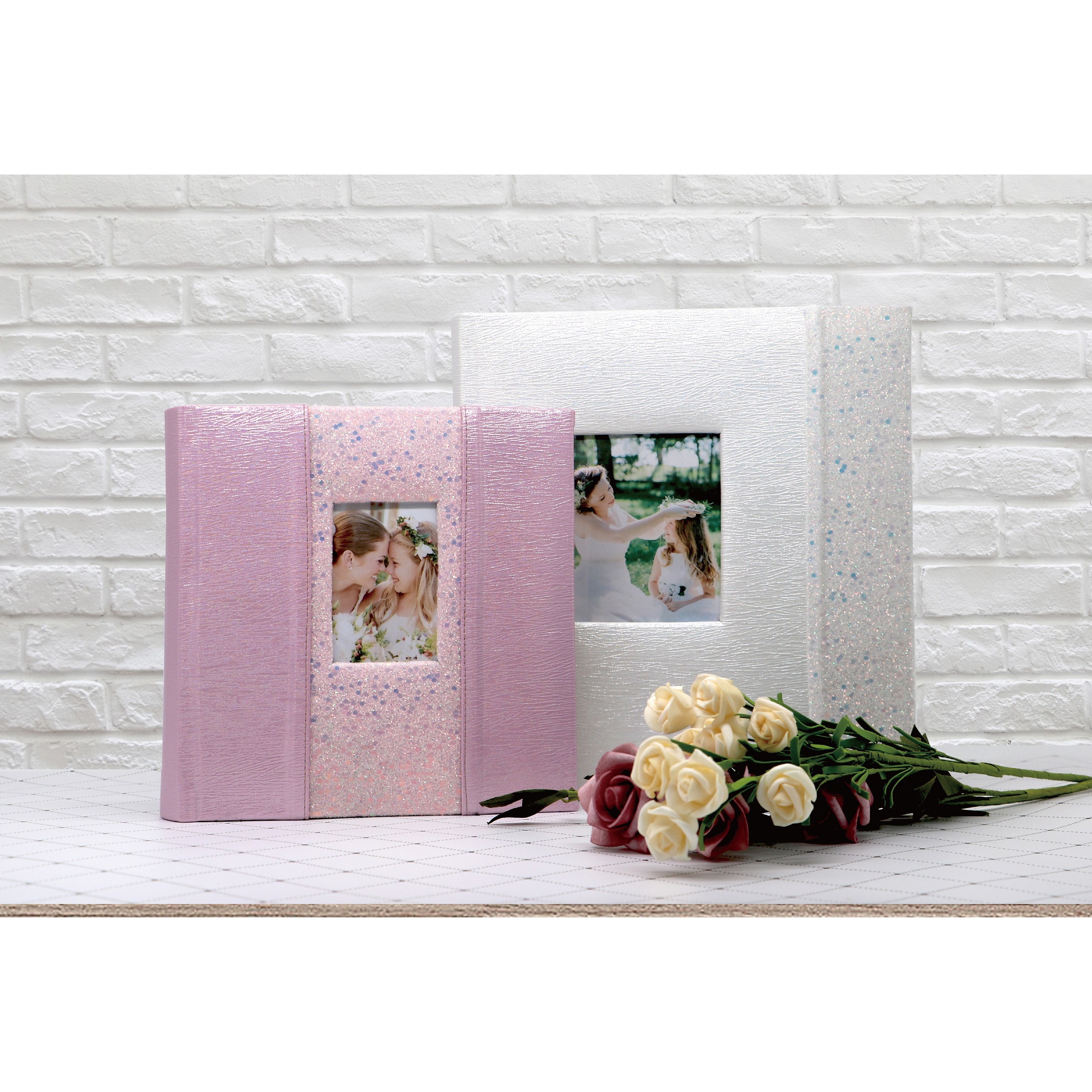 Wedding Photo Albums, White PU leather Wedding album