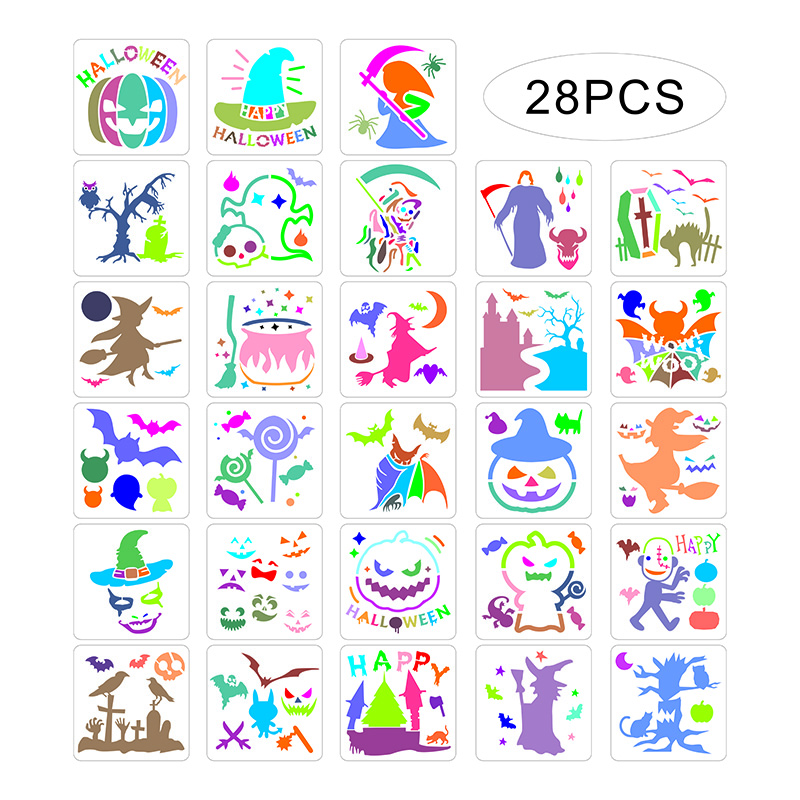 Halloween Amazon hot sale DIY stencil plate for Scrapbook albums Halloween Amazon hot sale DIY stencil plate for Scrapbook albums