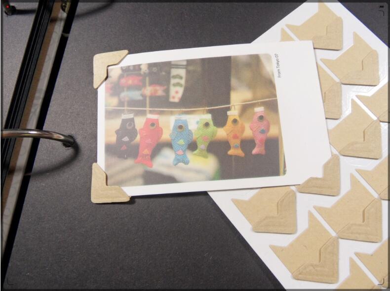 Black/Brown/White Kraft paper Photo corners for scrapbook album Black/Brown/White Kraft paper Photo corners for scrapbook album